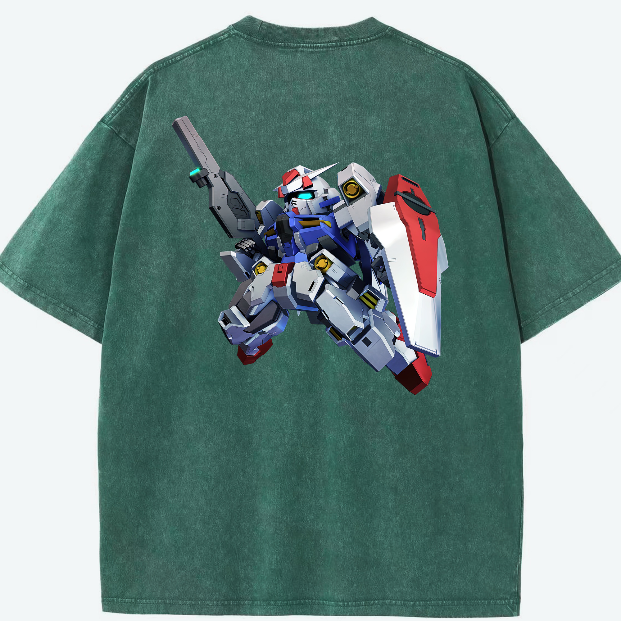 （画像用） 機動戦士ガンダム Mobile Suit Gundam 綿100% ヴィンテージ風 半袖Tシャツ（背面プリント）